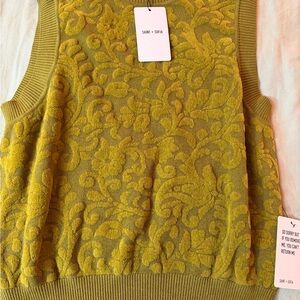 Olive Floral Women's Sweater Vest
